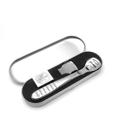 Airfish Professional Foot File Scraper Stainless Steel Pedicure Foot File Cracked Skin Hard Skin Remover Foot Callus Remover Foot Rasp Kit Foot Care Tool for Dry and Wet Feet Soft & Smooth Heels