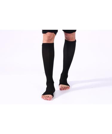 Buy Kingbridal Compression Stockings with Open Toe & Zipper - Knee High Graded Support for Men & Women Ideal for Running & Swelling Prevention - International Shipping Available - Buy Online on GoSupps.com