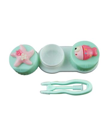 PartyKindom contact lens case Portable Lens Box Lens Container Lens Storage Cartoon Accompanying Box