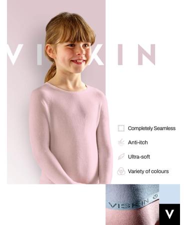 Viskin Kids Seamless Top – Eczema & Itchy Skin Relief Moisture-Absorbing Viscose Soothing for Ages 5-8 Pink - Buy Online on GoSupps.com