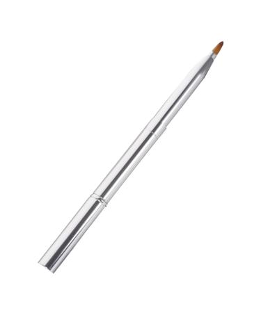 MERRYHAPY Double Ended Lipstick Brush Lip Makeup Tool Professional Makeup Double Ended Makeup Brush Eyeshadow Lip Mask Applicator Concealer Brush Make up Miss Artificial Fiber 12x1x1cm Silver