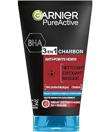 Garnier Mask Dots Black Detergents and Peelings Face Pure Active Intensive 3 in 1 with Charcoal 150 ml - Buy Online on GoSupps.com