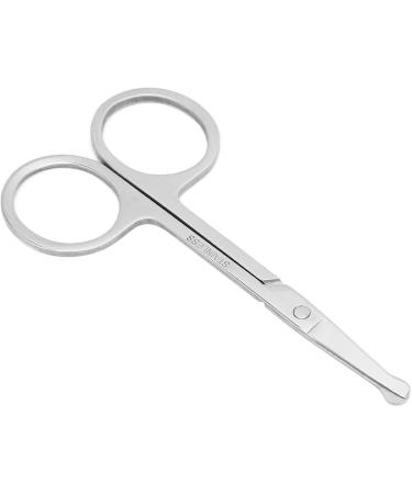JTLB Round Nose Stainless Steel Nose Hair Scissors - Precision Grooming for Eyebrows Eyelashes & Moustaches | International Shipping Available - Buy Online on GoSupps.com