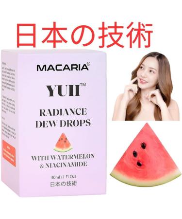 Macaria Herbal YUII Glow Radiance+ Juicy Dew Drops with Watermelon For Instant Glowing Skin Face Serum for Glossy Dewy Finish Japanese Recipe - Buy Online on GoSupps.com