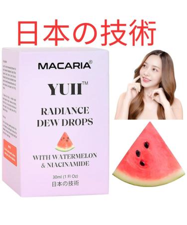 Macaria Yuii Aqua Aqua Dew Drops Face Serum Glow Watermelon And Niacinamide With Vitamin E By Japanese Technology - Buy Online on GoSupps.com