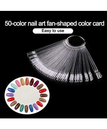 Buy 50-Piece Greenwood Home Artificial Nail Art Set - Fan Wheel Polish Tips & Display Compartment | Perfect for Nail Art Enthusiasts - International Shipping - Buy Online on GoSupps.com
