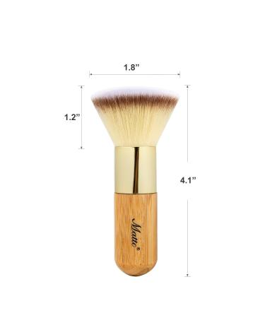 Matto Bamboo Flat Kabuki Foundation Brush - Flat Top Makeup Brush for Foundation Blending Liquid Cream Mineral Powder 1 Piece - Buy Online on GoSupps.com