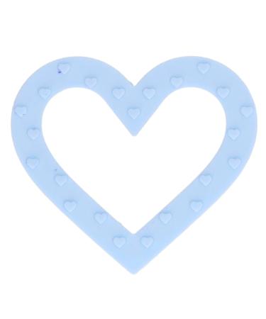 Light Blue Silicone Heart Shaped Toddler Teether Flexible Anti-Eating Baby Teething Toy for Home | Shop Internationally - Buy Online on GoSupps.com