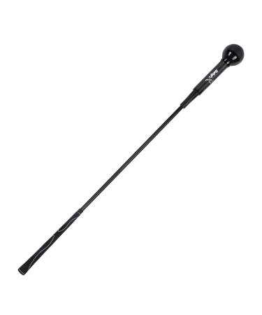 Greatlizard Golf Swing Training Aid Golf Swing Trainer Aid Golf Practice Warm-Up Stick for Strength Flexibility and Tempo Training Golf Accessories for Men and Women Black 48"