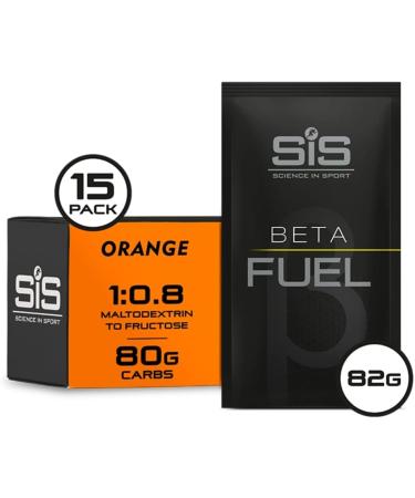 Science in Sport Beta Fuel 80 Dual Source Energy Drink Powder Orange Flavour Carb Powder 80g of Carbs Per Pack (15 Pack) - Buy Online on GoSupps.com