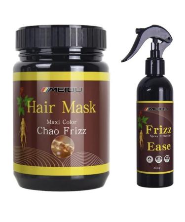 MEIDU Combo Hair Mask Maxi Color Chao Frizz 1000mL & MEIDU Hair Care Essential Oil Frizz Spray Protector Ease 250g