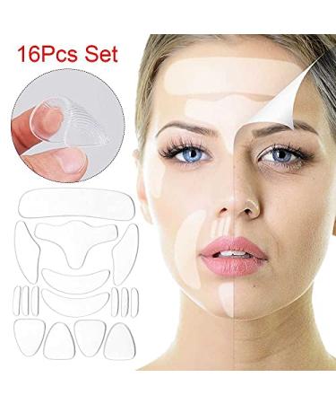 Deeply Hydrating Anti-Aging Facial Patches - Reusable Eye & Forehead Wrinkle Strips - 16 Pieces for Smooth Skin & Youthful Glow - Buy Online on GoSupps.com