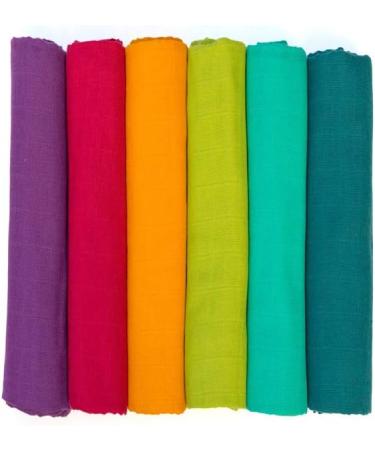 Divata Bunte Mini Mulltuch Set - 6 Rainbow Baby Spitting Towels Oeko-Tex Certified 35x35 cm - Perfect for International Shipping - Buy Online on GoSupps.com
