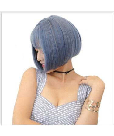 BGHJUE African Gray Short Bob Lace Front Wig - Pre Plucked Human Hair Brazilian Straight Wig with Baby Hair - Buy Online on GoSupps.com