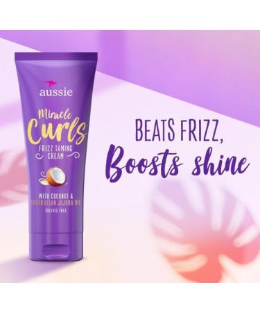 Aussie Miracle Curls Frizz Taming Curl Cream - Coconut & Jojoba 6.8 oz | Best Curly Hair Product for Frizz Control | International Shipping Available - Buy Online on GoSupps.com