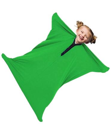 Sensory Sock Body Sock Premium Updated Version Suitable age 3-18 sensory durable seams asd child stretchy for Children and Adults with Sensory Proceessing Disorders or Autism ( Color : Green Size : L/Large-71*142cm Green