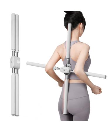 Yoga Sticks for Posture, Humpback Correction Stick Posture Correction Sticks Exercise Stick Stretching Tool Home Fitness Equipment, 2Pcs Gray