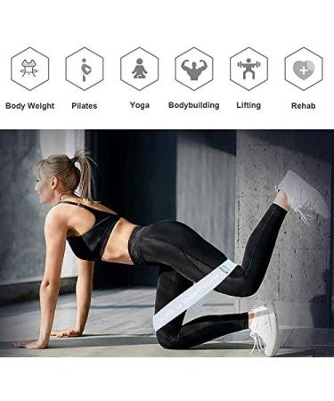 Tone. by Home4Fitness Fabric Resistance Bands - No Pinching No Rolling - Set of 5 - XLight Light Med Heavy XHeavy Blue - Buy Online on GoSupps.com