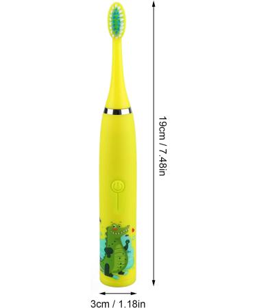 ZJchao Electric Toothbrush for Children - USB Charging 4 Gears 8 Heads Soft Bristles Ergonomic Design (Yellow) - Buy Online on GoSupps.com
