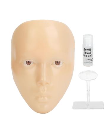 5D Makeup Practice Face Set - Silicone Detachable Eyes for Artists | Improve Skills & Easy to Clean | Reusable Cosmetic Practice Face (Yellow Skin - Buy Online on GoSupps.com