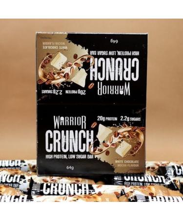 White Choc Mocha Warrior CRUNCH Protein Bars - 12 Count Pack - Buy Online on GoSupps.com