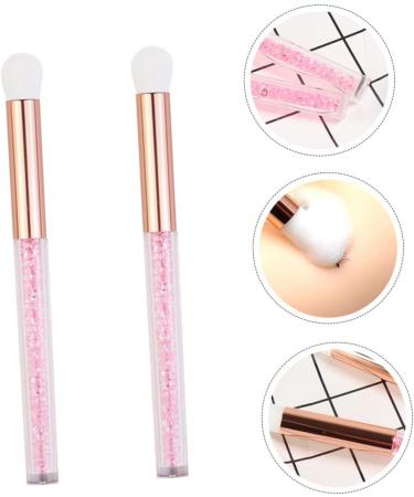 PLAFOPE 2pcs Nose Brush Beauty Eye Fluff Eyeshadow Brush Makeup Eyeshadow Pink Artificial Fiber Wool - Buy Online on GoSupps.com