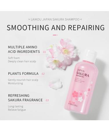 Cherry Blossom Shampoo Pink Moisturizing Shampoo for Thicker Stronger Hair - Volumizing Shampoo Simply Nourishes with Fragrance Notes Moisturizing and Thickening Treatment - Buy Online on GoSupps.com
