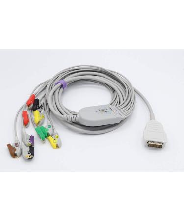 Sino-K Compatible Burdick ECG Cable - 10 Leads IEC Pinch/Grabber European Standard CE/FDA Certified | International Shipping Available - Buy Online on GoSupps.com