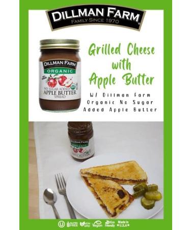 Dillman Farm Organic No Sugar Added Apple Butter 13oz (Pack of 6) - Keto Friendly - Buy Online on GoSupps.com