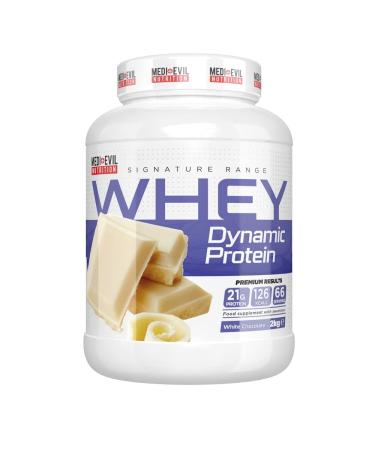 Medi-Evil Nutrition Whey Dynamic Protein White Chocolate Flavour 2kg 66 Servings Whey Protein Powder for Muscle Growth Vegetarian Chocolate 66 Servings (Pack of 1) - Buy Online on GoSupps.com