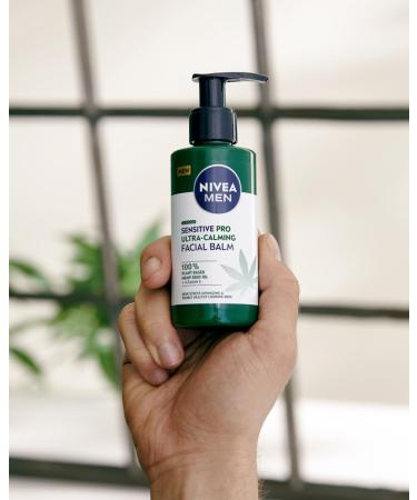 NIVEA MEN Sensitive Pro Ultra Calming Facial Balm (150 ml) Aftershave Balm Enriched With Hemp Seed Oil And Vitamin E For Stress-Minimising Face Care (Pack of 3) 150 ml (Pack of 3) - Buy Online on GoSupps.com