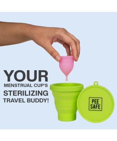 Pee Safe Menstrual Cup Sterilizer (1N) | Medical Grade Silicone | Microwave Compact Sterilizer Container - Buy Online on GoSupps.com