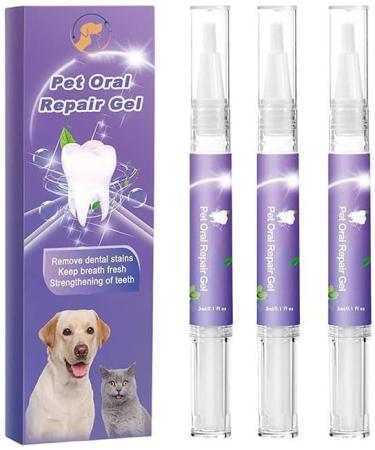 Pet Oral Repair Gel Cleaning Pet Clean Teeth Gel Pet Oral Restoration Whitening Gel Natural Dog Toothpaste Gel for Pet Oral Care 3pcs - Buy Online on GoSupps.com
