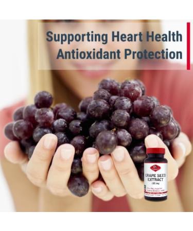 Olympian Labs Grape Seed Extract Capsules - 120 mg - 100 Daily Capsules Supporting Heart Health and Antioxidant Protection - Buy Online on GoSupps.com
