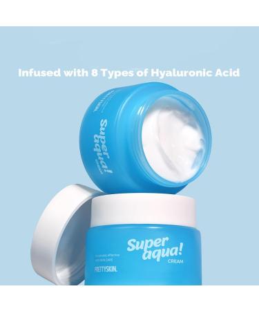 PRETTYSKIN Super Aqua Cream Hydrating Gel Moisturizer with 8 Types of Hyaluronic Acid Centella Asiatica and Aloe Vera Lightweight Cooling Face Cream for Dry and Dehydrated Skin 3.38fl.oz. - Buy Online on GoSupps.com