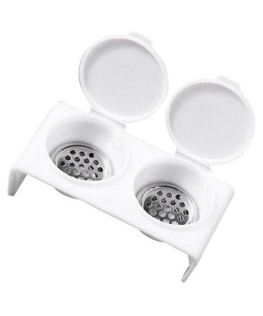 FOMIYES Double Cup Plastics Nail Art Cup Bowl Soaking Dish Dappen Dish with Lids for Mixing Acrylic Powder Liquid for Nail Art Manicures Tools