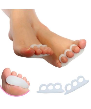 4x Silicone Gel Toe Separator & Hallux Valgus Toe Stretcher - Premium Forefoot Pads for Pain Relief | International Shipping Available - Buy Online on GoSupps.com
