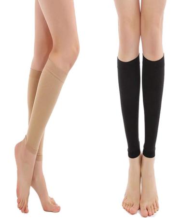 Song Qing Women's Medical Calf Compression Stockings 30-40 mmHg - Knee High Socks for Pregnancy Sports Travel & Varicose Veins (Black X-Large - Buy Online on GoSupps.com