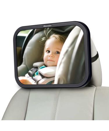 MONOJOY Baby Car Mirror for Back Seat Baby Car Seat Mirror Safety Crystal Clear view Shatterproof Baby Rear View Mirror to See Rear Facing Infants babies Kids and Child