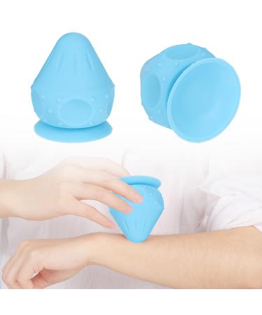 Trigger ball massage silicone myofascial triggerpunkt wall massage device with a saucepan for back waist neck painful myofascial muscles (blue)