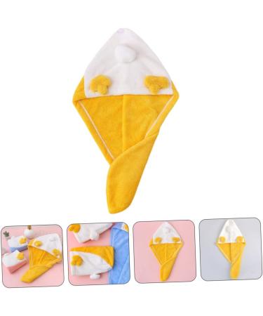 Amosfun 3pcs Coral Fleece Dry Hair Hat Hair Drying Towel Microfiber Hair Drying Hat Turbins for Ladies Girls Hats Bandanas for Women Microfiber Washcloth Quick Soft Dry Bag Yellowx3pcs 52x23cmx3pcs - Buy Online on GoSupps.com