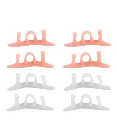 Nails Tools 4 Pairs Snail Splitter Cushions Valgus Separator Silicone Spacers Silicone Gel White Gel Hammer Small Tool Comfortable Protector Pedicure Tool