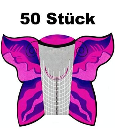 Nailfun Nail Stencils - 50 Self-Adhesive Stiletto Nail Art Templates for Gel Modelling | International Shipping - Buy Online on GoSupps.com