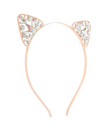 Frcolor Cat Ears Hairband | Rhinestone Cat Ear Headband for Women & Girls | Gold Sparkle Accessory - Buy Online on GoSupps.com