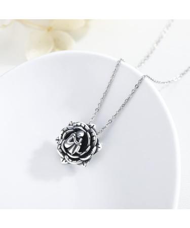 Chenghong 925 Sterling Silver Dog Pendant Necklace with Crystals | Perfect Gift for Dog Lovers & Women - Black Dog Jewelry - Buy Online on GoSupps.com