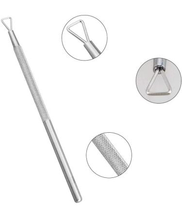 1Pcs Stainless Steel Nail Gel Polish Remover Triangle Stick Rod Cuticle Pusher Art Tools with PU Bag Comfortable and Environmentally - Buy Online on GoSupps.com
