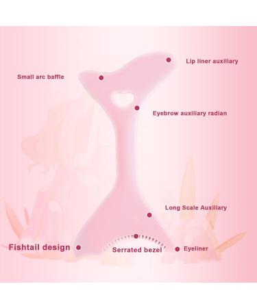 Eyeliner Guide Tool | Multifunctional Lightweight Portable Eyeliner Stencils Mascara Shield for Beginners Eyebrow Stencils for Winged Eyeliner Lashes Lip Liner Ngumms Pink - Buy Online on GoSupps.com