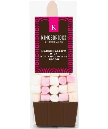 Kingsbridge Hot Chocolate Spoons - Belgian Milk Choc & Marshmallows 10 Pack | Wooden Stirrer & Sweet Treats | Perfect Gift for Birthdays & Special Occasions - Buy Online on GoSupps.com