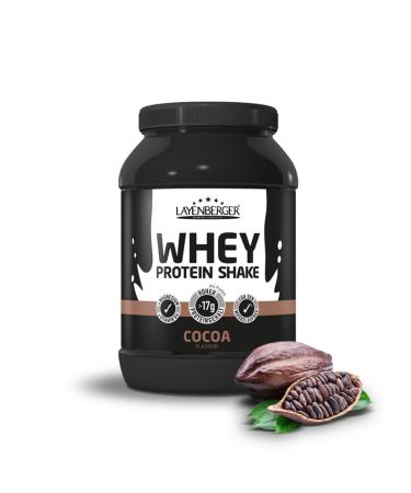 Layenberger WHEY Protein Shake whey protein concentrate for muscle building 66% protein 14.7% BCAA (1x 750 g) - Cocoa - Buy Online on GoSupps.com