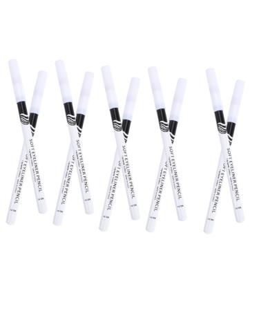 Hohopeti 24 pi ces Crayon Eye-liner Blanc Naturel Pratique Outil Maquillage Yeux pour Effet Lumineux et D licat